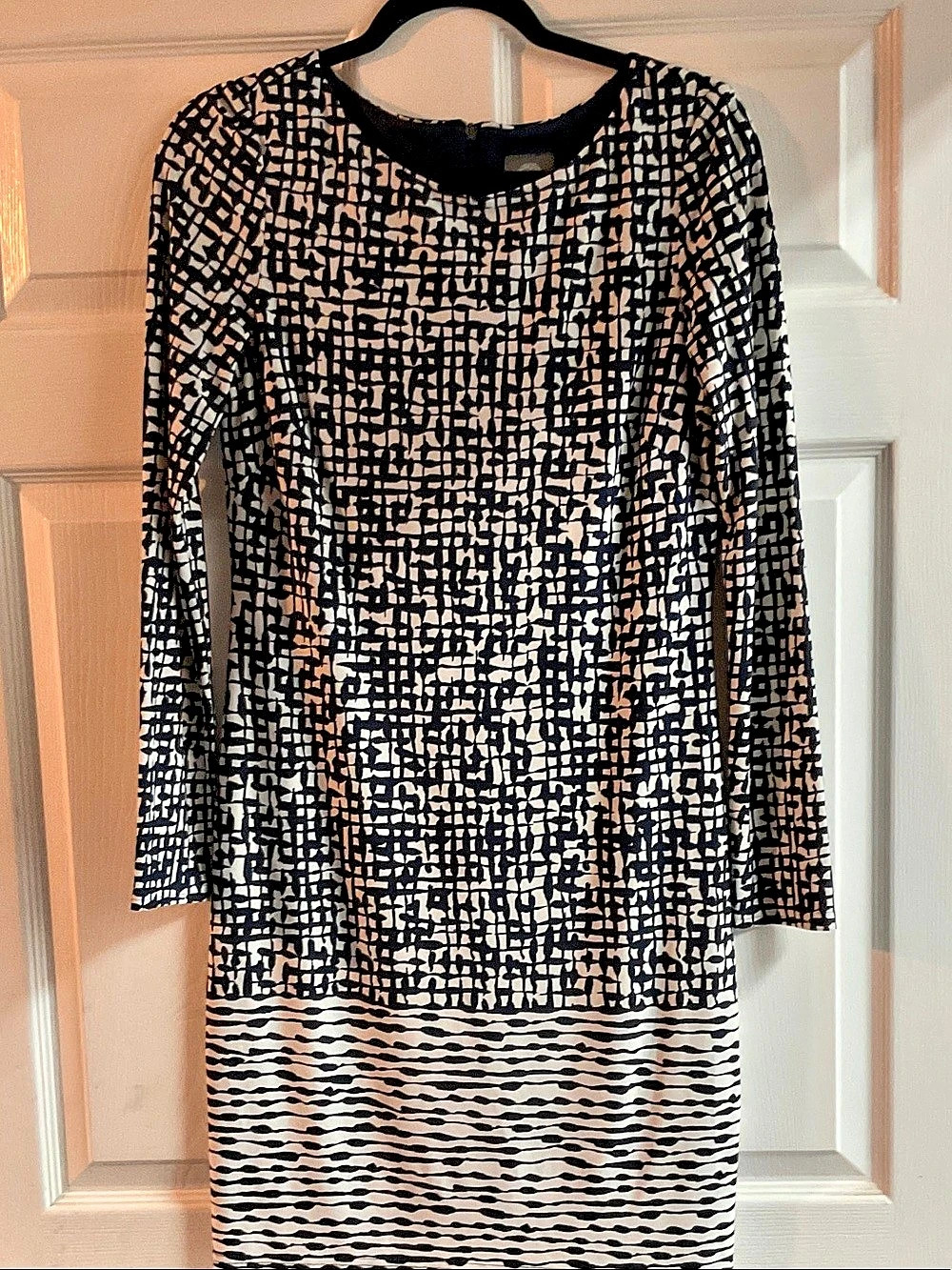 Vince Camuto Abstract Print Midi Dress Size 6 Like New